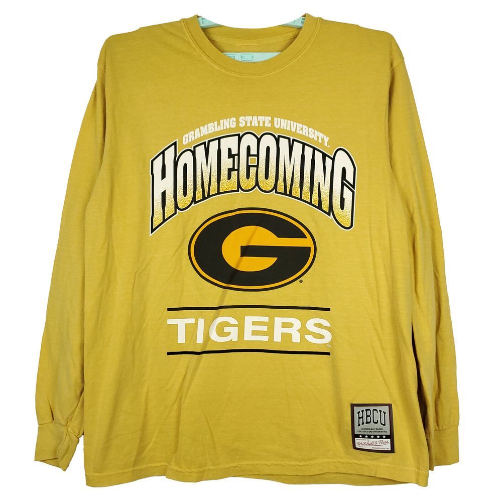 Grambling State Tigers Mitchell & Ness HBCU L Large Longsleeve Shirt NWT